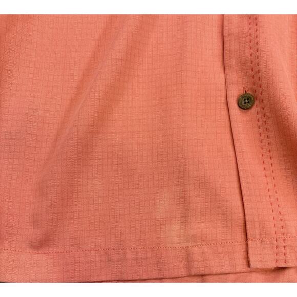 Tommy Bahama Men’s Island Zone Shirt Size Small Pink Orange Silk Blend RN 86549 - Picture 9 of 11